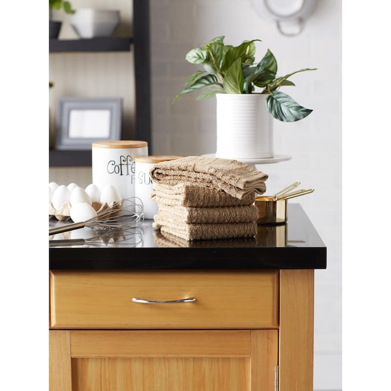 Solid Waffle Terry Dishtowel Set of 4