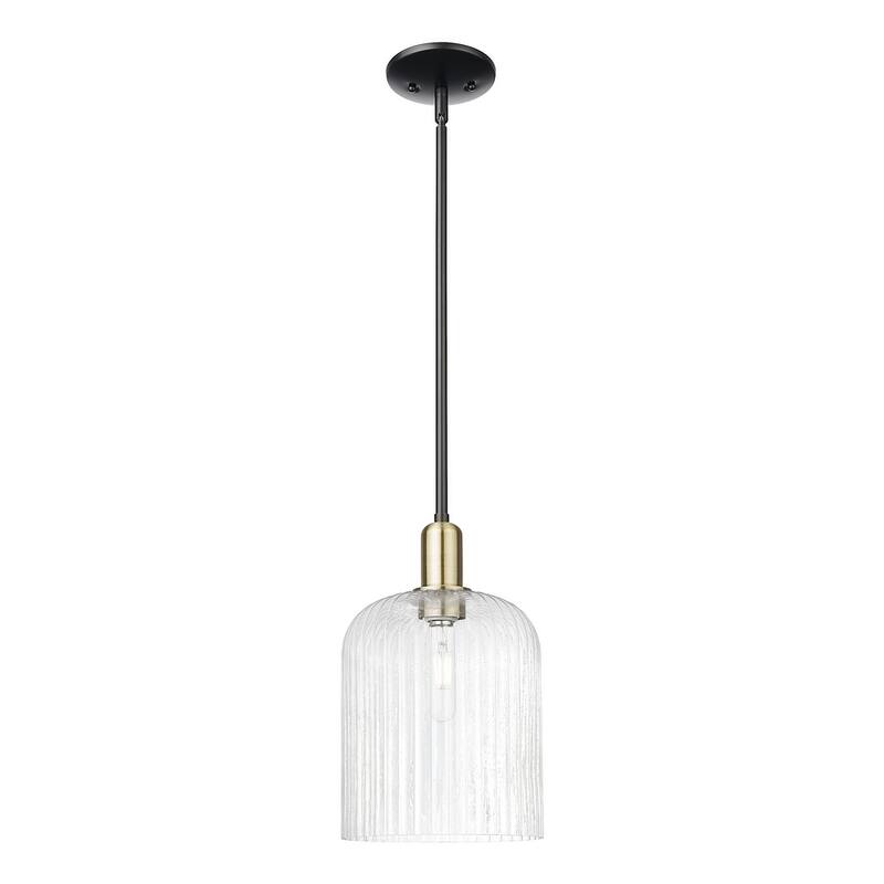Innovations Lighting 716-1S-13-8 Bridal Veil Pendant Bridal Veil 8" - Black Antique Brass / Seedy