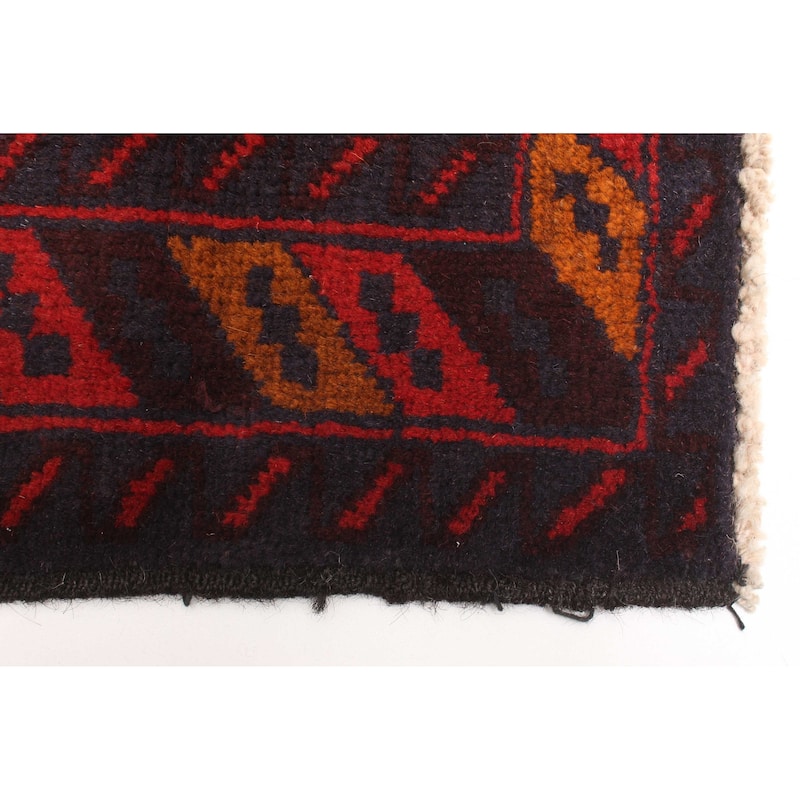 ECARPETGALLERY Hand-knotted Teimani Red Wool Rug - 2'8 x 4'9