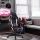 preview thumbnail 1 of 16, HOMCOM Racing Gaming Chair with Cat Ears, Reclining Faux Leather Computer Chair with Footrest Black