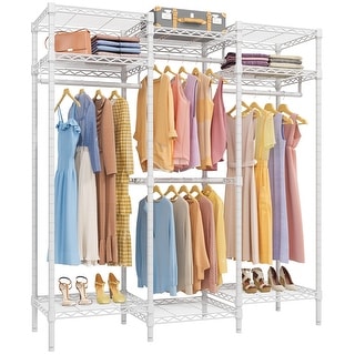 Garment Rack Bedroom Freestanding Closet Organizer, Wardrobe Closet ...