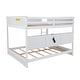 preview thumbnail 17 of 16, Bunk Bed with Built-in Storage Cabinets and Charging Station,Queen Over Queen