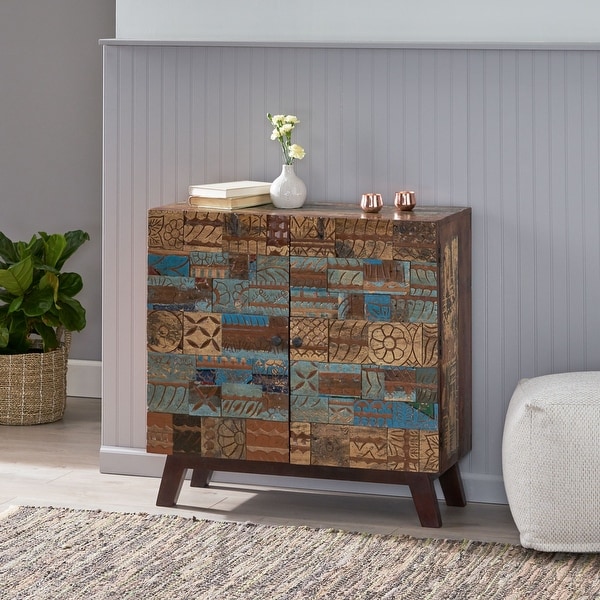 Maysville Indoor Handcrafted 2 Door Cabinet by Christopher Knight Home. Opens flyout.
