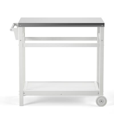 Multi-functional Outdoor Cart: Ideal for Pizza Ovens, Grilling, and Dining on Your Patio