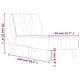 preview thumbnail 4 of 12, vidaXL Chaise Longue Black Velvet - 21.7" x 55.1" x 27.6"
