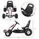 preview thumbnail 3 of 3, Pedal Go Kart for Kids, Adjustable Seat, Handbrake, Shift Lever, Racing Style Ride-On Toy for Indoor & Outdoor Use - White