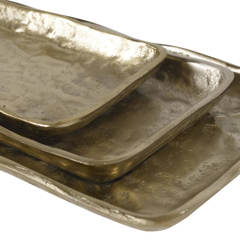 Uttermost 17989 Artisan 24" Wide Aluminum Trays - Set of 3