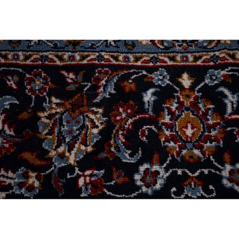 Red Medallion Kashan Turkish Rug Traditional Machine-Made Carpet - 9'7" x 12'5"