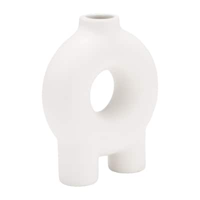 Sagebrook Home Ceramic Footed Vase - Elevate Your Decor with Stylish Home Accents, Ideal for Any Room, Elegant Single Piece