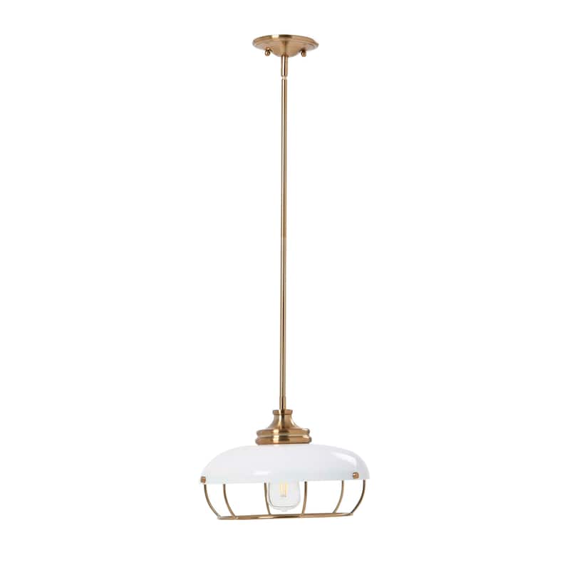 Robert Stevenson Lighting Presley - Caged Dome Ceiling Light - 13.0"L x 13.0"W x 8.9"H