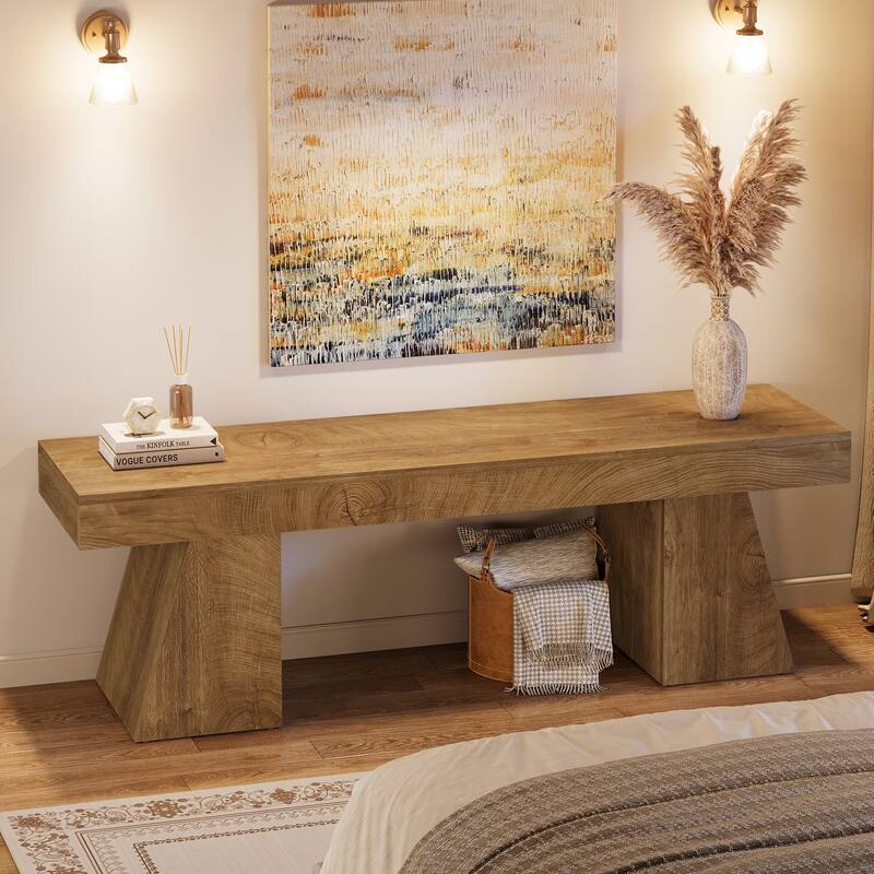 63'' TV Stand for 75 Inch TV, Farmhouse Entertainment Center with Sturdy Wooden Base