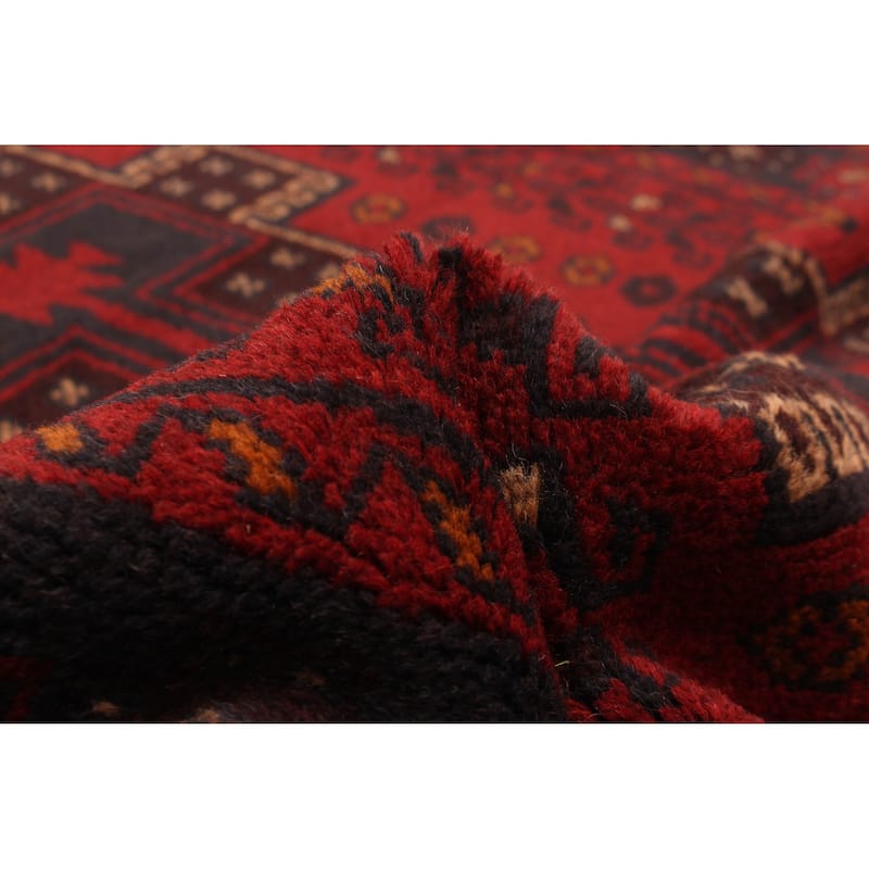 ECARPETGALLERY Hand-knotted Baluch Red Wool Rug - 3'9 x 6'1