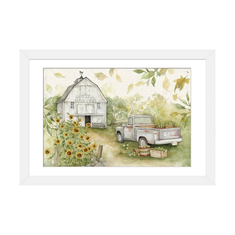 iCanvas "Gray Barn-Horiztontal" by Susan Winget - White - 24x32x1