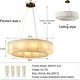 preview thumbnail 7 of 15, KAYLA Natural Alabaster Chandelier, Adjustable Modern Chandelier.