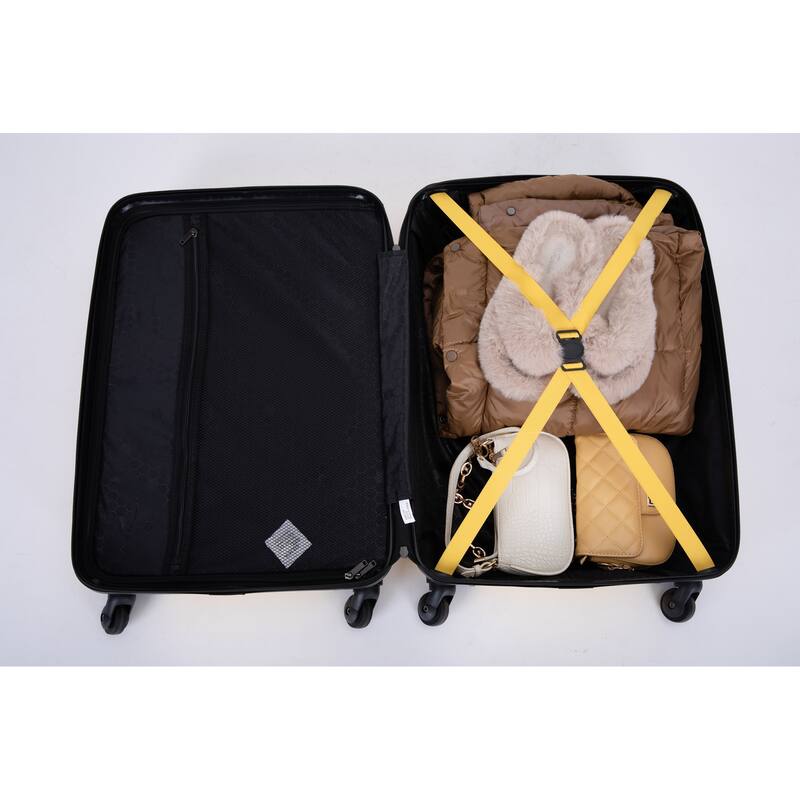 High Quality 3 Piece Hard-Shell Luggage Sets, ABS Lightweight Suitcase with Telescoping Handles and Spinner Wheels & TSA Lock