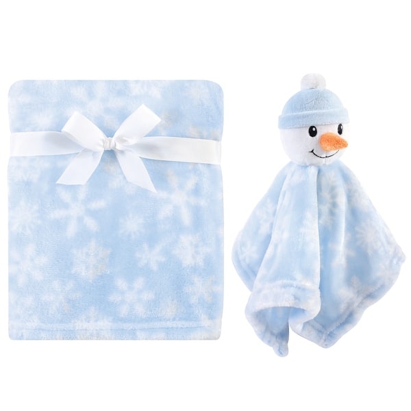 slide 1 of 1, Hudson Baby Infant Plush Blanket with Security Blanket, Snowman, One Size - Snowman - One Size One Size - Snowman