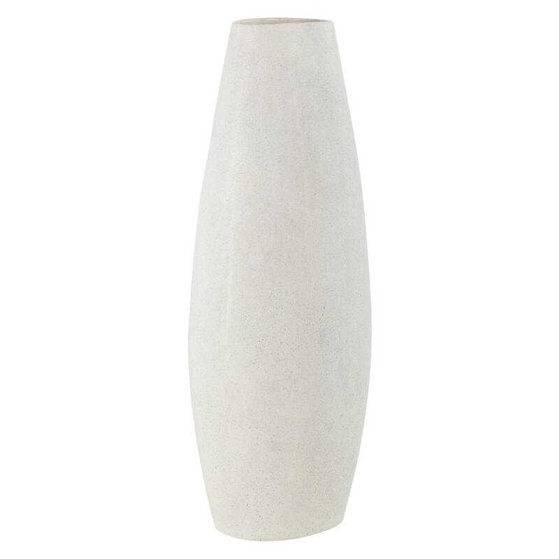Polystone Leaf Decorative Vase - White - Roche River Decor