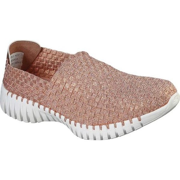 skechers rose gold slip on