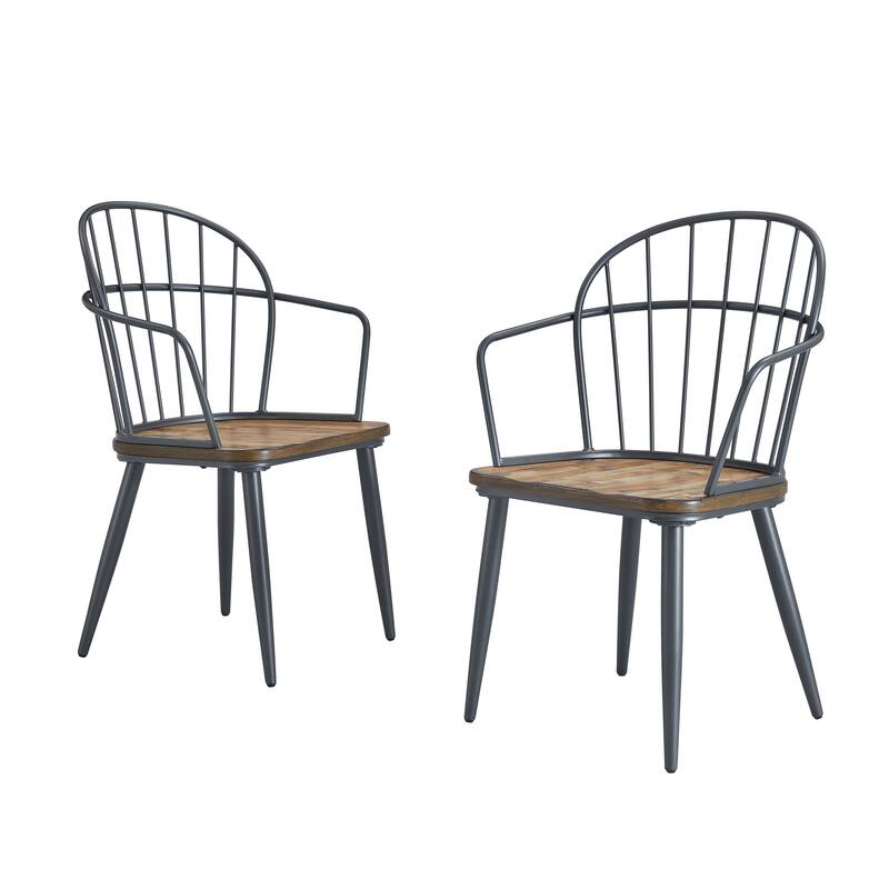 Indoor Dining Chair With Metal Legs (Set of 2)