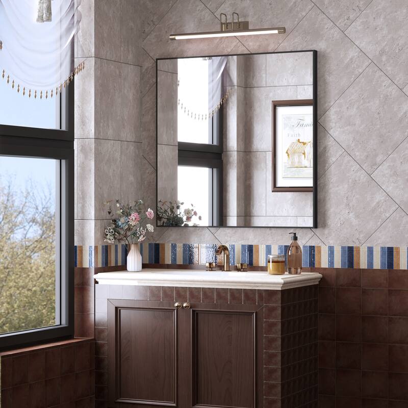 QuivaraView Wall Mounted Aluminum Frame Bathroom Vanity Mirror