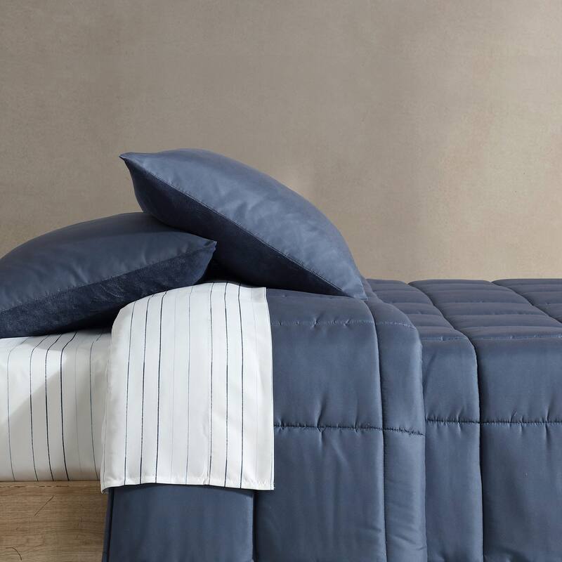 Calvin Klein Reversible Plush Comforter Bonus Set