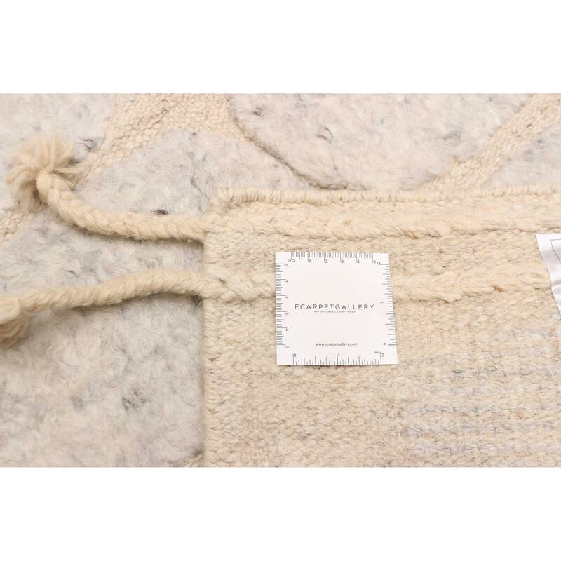 ECARPETGALLERY Hand-knotted Tangier Light Grey Wool Rug - 8'2 x 9'10