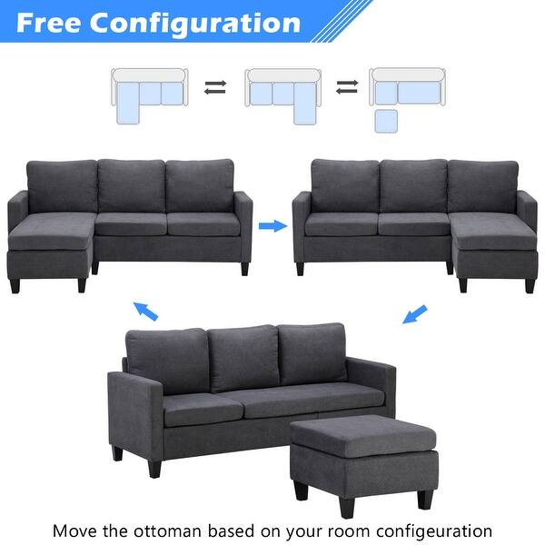 reversible sectional sofa couch l shape