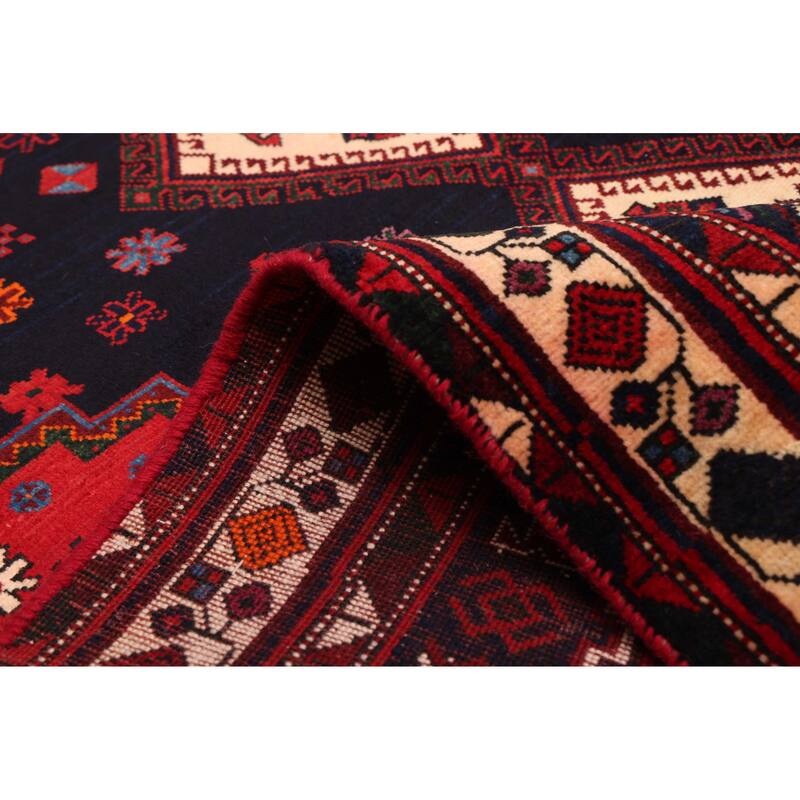 ECARPETGALLERY Hand-knotted Melis Dark Navy Wool Rug - 5'5 x 7'1