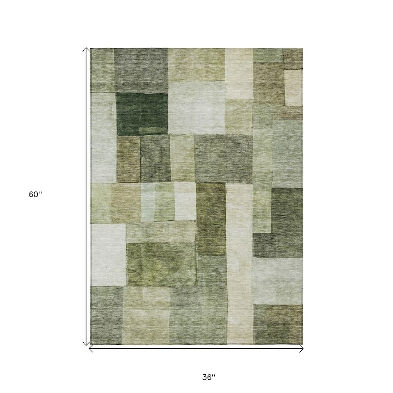 HomeRoots Geometric Transitional Rectangle Outdoor Rug