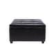 preview thumbnail 18 of 24, Porthos Home Jara Faux Leather Flip Top Square Storage Ottoman