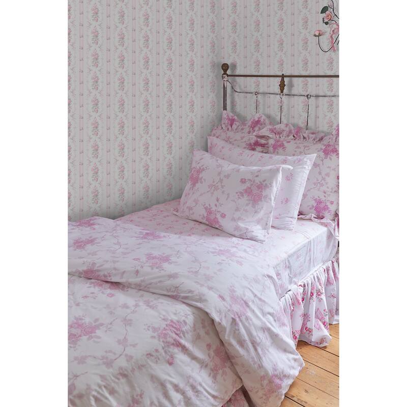 LoveShackFancy Dreamy Days Pink Parfait Peel and Stick Wallpaper