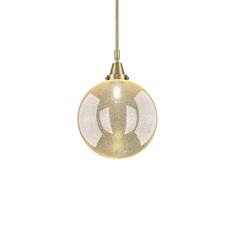 Innovations Lighting 447-1S-17-12 Beacon Pendant Beacon 12" Wide - Antique Brass / Mercury
