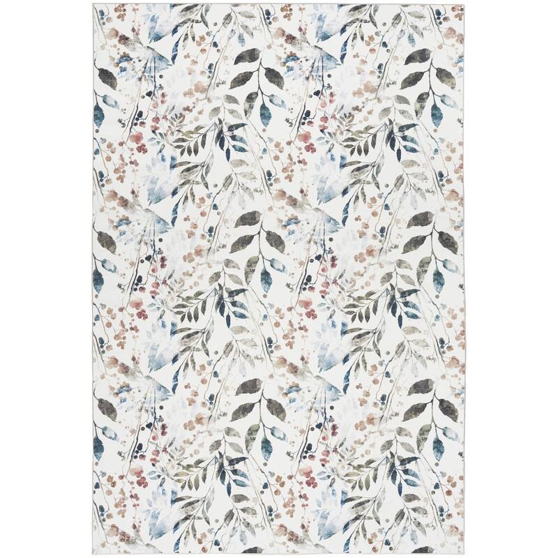 Nourison Washables Indoor Multicolored Floral Area Rug - 4' x 6' - Multi - Rectangle