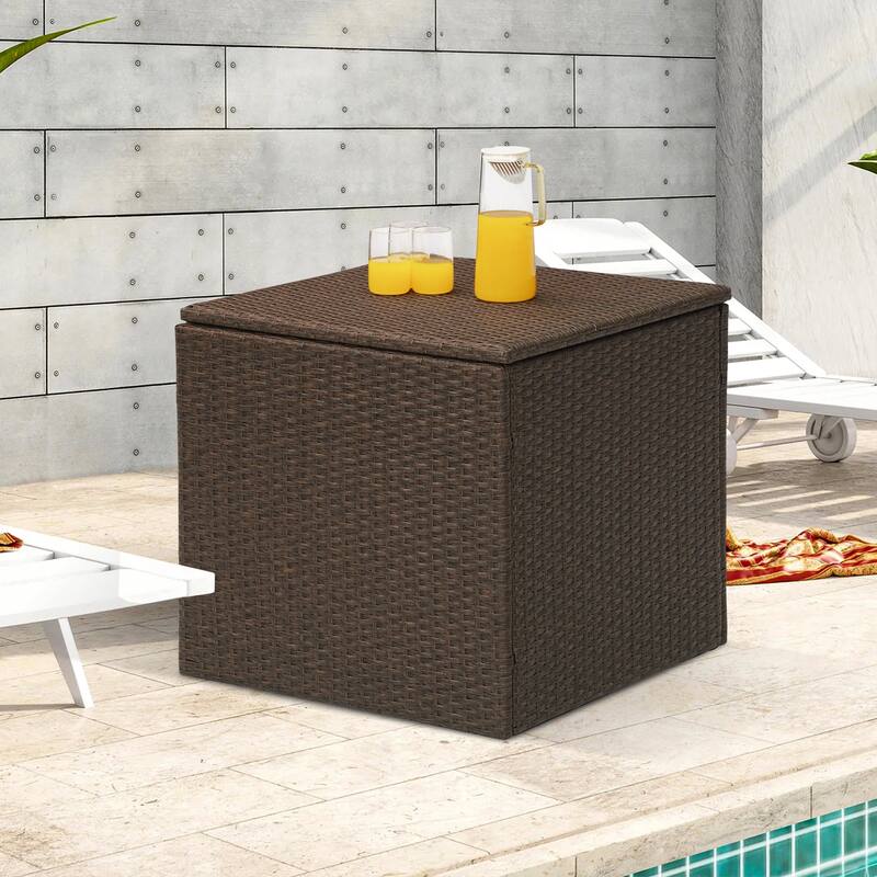 Outdoor deck terrace storage box - Brown
