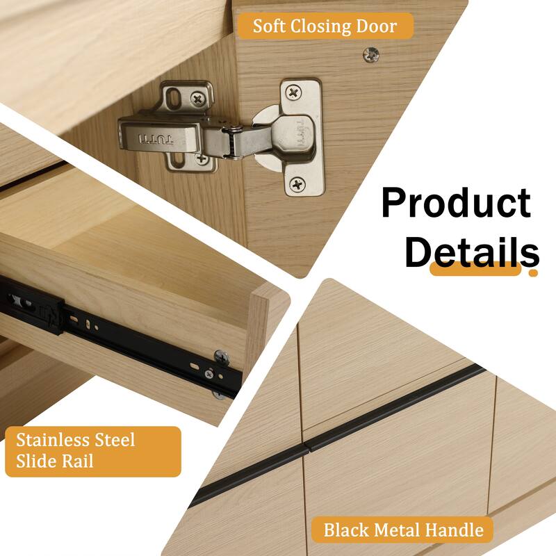 Malwee 24"/30"/36"/48"/60" Bathroom Vanity with Sink, FreeStanding Vanity with Soft Close Door and Drawer