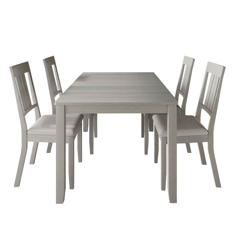 CraftPorch Classic 5-piece Wooden Dining Set - White