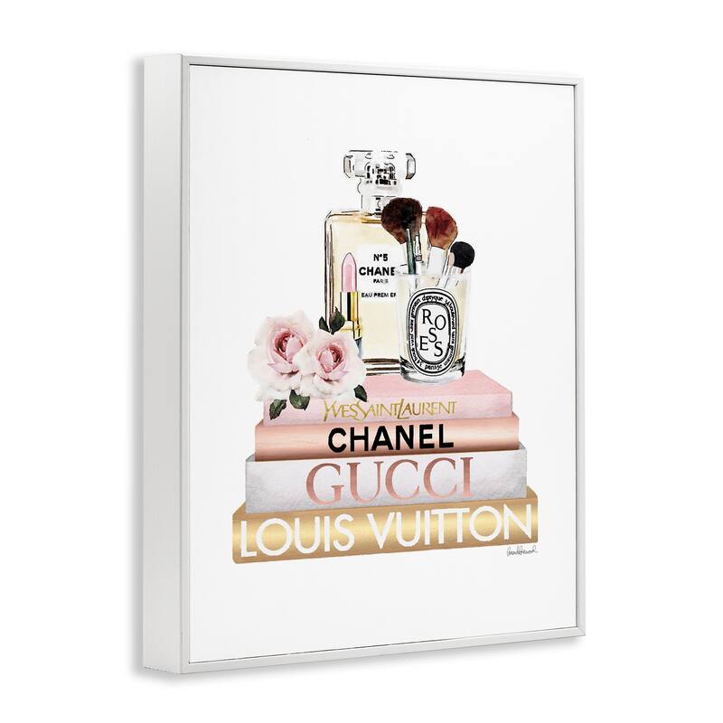 Stupell Fashion Essentials with Iconic Glam Brands Framed Wall Art - Pink