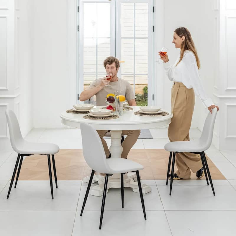 Kitchen Dining Chair Set of 4, Modern Upholstered Chairs With Metal Legs For Home, Bedroom, Living Room Side Chairs