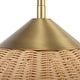 preview thumbnail 6 of 6, Uttermost Phuvinh 1 Light Rattan Shade Pendant - 10H x 20 Dia in.