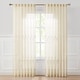 preview thumbnail 4 of 14, Lush Decor Calia Textured Stripe Sheer Pair Window Curtain Panels - 84" x 52" Neutral