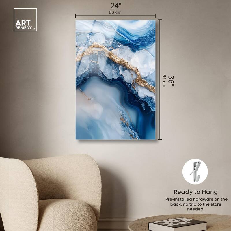 Molten Topaz II Acrylic by Art Remedy, Ready to Hang