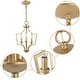 preview thumbnail 8 of 12, Modern Gold 3-Light Candle Chandelier Foyer Pendant Lights for Kitchen Island