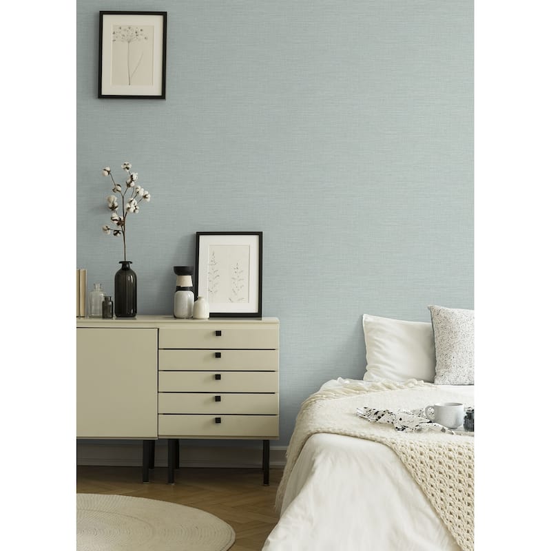 Emerson Grey Linen Wallpaper