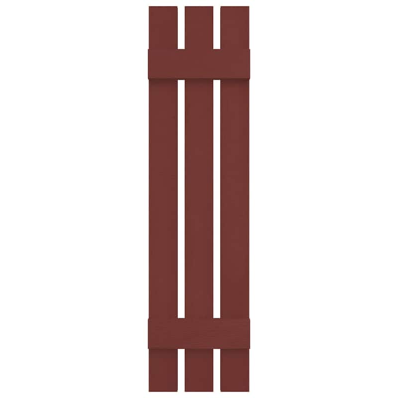 Builders Edge, Standard Three Board Spaced, Board-n-Batten Shutters, Includes Matching Installation Spikes (Per Pair)