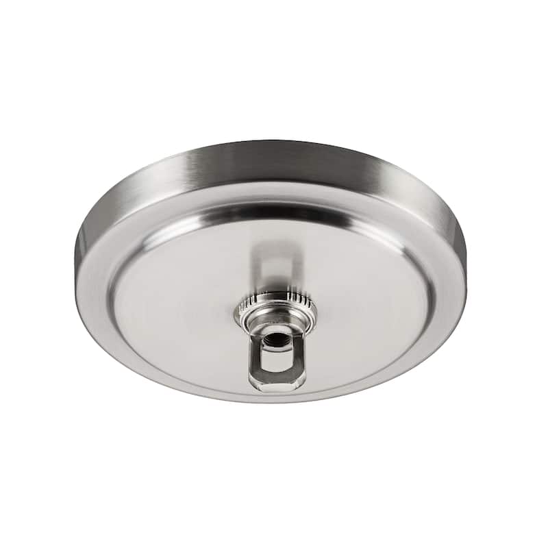 Aspen Creative Transitional Chandelier&Light Fixture Canopy Kit w/Collar Loop,Brushed Nickel,5-1/2" Diameter,1" Center Hole,2PK