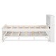 preview thumbnail 13 of 26, Twin Platform Bed with Storage Headboard, USB, Twin Size Trundle and 3-Drawers, White
