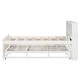 preview thumbnail 13 of 26, Twin Size Platform Kids Bed Frame with Storage Headboard, USB, Twin Size Trundle and 3-Drawers for Bedroom, White