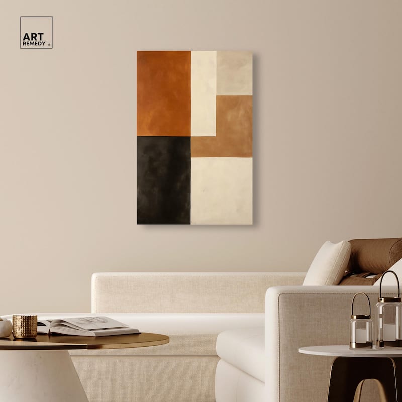 Tonal Grid II Canvas by Art Remedy, Gallery Wrapped