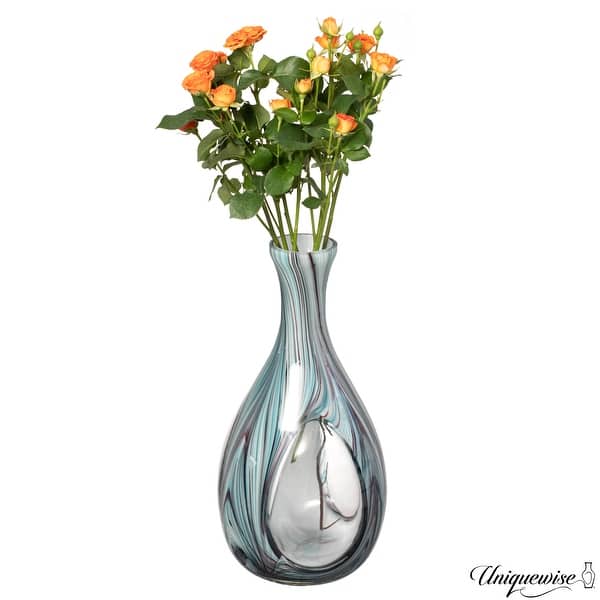 Bohemian Blue Distressed Metal Table Vase Bohemian Blue Distressed Metal Table Vase