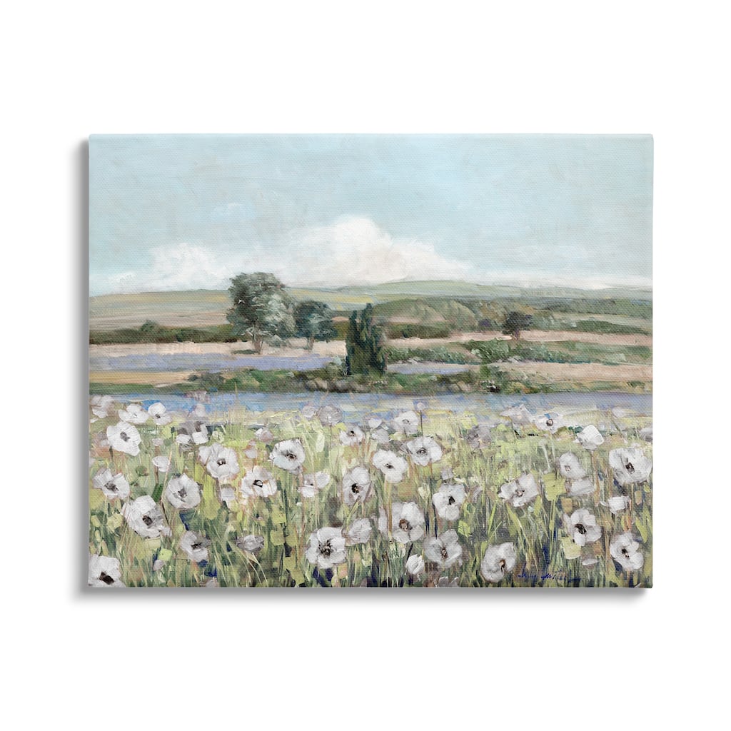 Stupell Rural Flower Meadow Countryside Flowing Streams View Canvas Wall Art, Design by Sally Swatland
